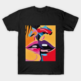 Kiss Popart colorful T-Shirt